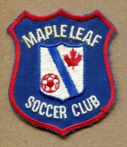 MAPLE LEAF SOCCER CLUB Vintage LOGO CLOTH PATCH - Picture 1 of 3