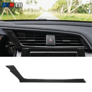 Carbon Fiber Central Air Vent Lower Trim Strip For Honda Civic 10th Gen 2016-19 - Bild 1 von 10