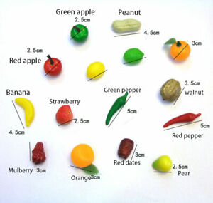 20pcs MINI Fake Food Lifelike Artificial Plastic Fruit Vegetable Home Display