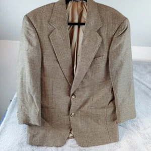 Vito Rufolo Sport Mantel Seide Herren Gr. 38 S braun Fischgrät Italy Jacke Blazer - Bild 1 von 11
