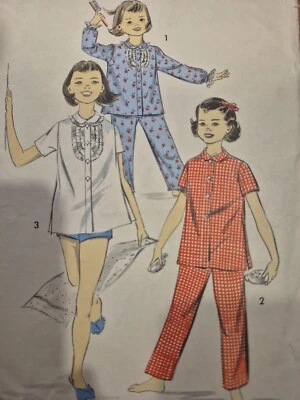 Advance Pattern 8460~ Girl's Vintage 2 Piece Pajamas~Size 6~Chest 24"~Cut - Image 1 of 4