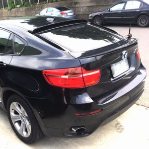 PAINTED 668 BLACK ABS FOR BMW X6 series E71 SUV Rear Window Fin Spoiler - Picture 1 of 4