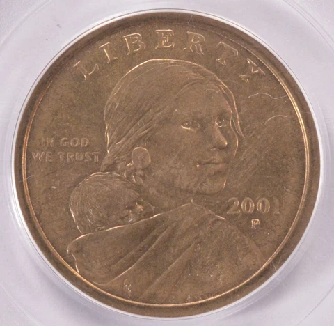 PCGS $1 2001-P Sacagawea Dollar Experimental Rinse Anti-Tarnishing Agent MS65 2 Cover