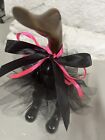Black Wooden Duck In Tutu And Sparkling Boots