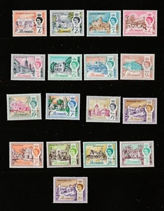 BERMUDA ~ Scott 175-190 ~ Queen Elizabeth ~ 1d to 10 sh ~ MINT OG LH VF - Picture 1 of 1