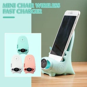 Mini Chair Wireless Fast Charger MultifunctionalPhone Holder Charging StationUS - Picture 1 of 16