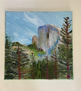 ORIGINAL Yosemite Media Cúpula Pintura al Óleo Impresionismo Contemporáneo Bellas Artes - Imagen 1 de 11