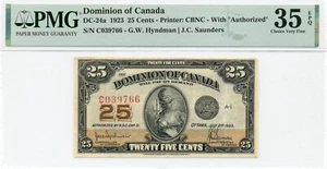 1923 25c Dominion of Canada DC-24a AUTHORIZED - PMG VF 35 EPQ - Picture 1 of 2