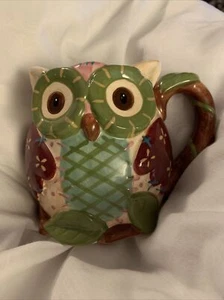 Owl Mug Pier 1 Imports Olli The Owl Large 3D Hand-Painted Mug 16 oz Coffee Mug - Picture 1 of 4