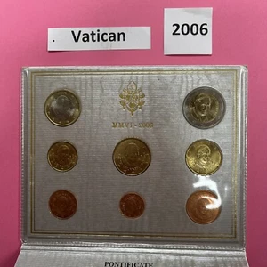 Coffret BU 8 pièces Vatican 2006 de 1 cnt à 2 euros BE Neuve 🇻🇦 Benoît XVI - Foto 1 di 6