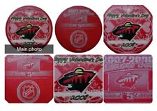 2007-2008 HAPPY VALENTINE'S DAY RED NHL LIMITED EDITION MINNESOTA WILD PUCK RARE