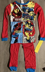 MARVEL COMICS - BOY'S  SIZE 10- SUPER HEROS -  2 pc. Pajamas NWT - Picture 1 of 4