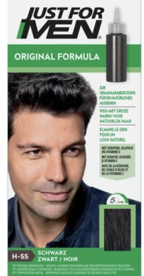 *Lot de 2* Kit Coloration cheveux homme Just For MEN H55 *noir* naturel en 5min - Photo 1/4