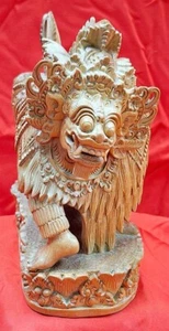 Vintage Balinese Barong Dancer Wooden Sculpture, Hand-Carved 7"H x 7"L Beautful - Picture 1 of 6