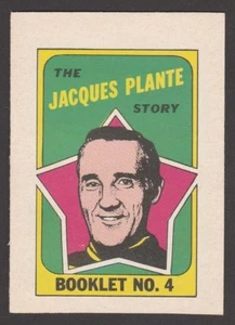 1971-72 TOPPS/OPC BOOKLET # 4 JACQUES PLANTE 27217 - Picture 1 of 2