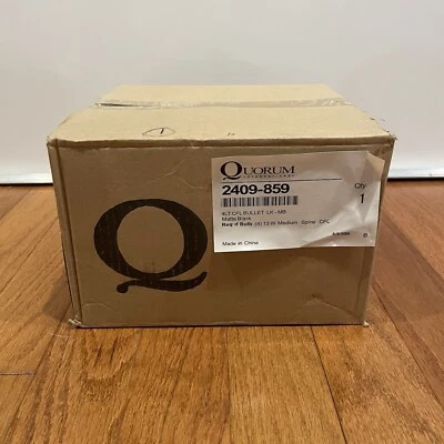 Quorum 2409-859 4-Light Ceiling Fan Light Kit Bullet Matte Black w/ Bulbs !RARE! - Image 1 of 4