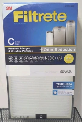 3M Filtrete Size C Filter True HEPA Filtration #1150098  New In Box - Image 1 of 3