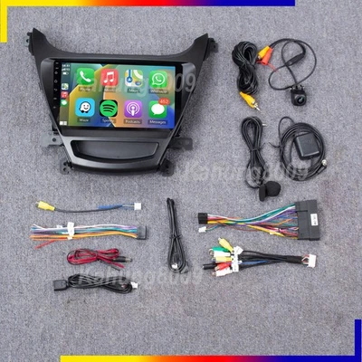 Radio estéreo para automóvil Carplay de 9" Android 12 GPS navegación BT para Hyundai Elantra 2014-2016 Foto 1 de 4