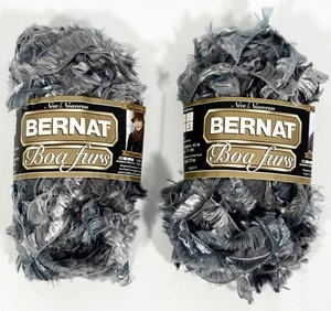 Bernat Boa Pelze Wimperngarn SILBERFUCHS bunt 142 Yds Menge 2 Knäuel NEU - Bild 1 von 8