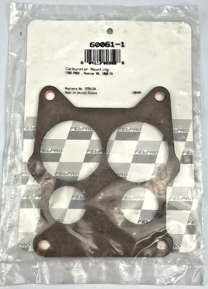 Прокладка крепления карбюратора Fel-Pro 60061-1 для некоторых моделей Ford, Pontiac 1968-1974 - Изображение 1 из 4