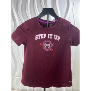 Girls Step It Up Graphic T-Shirt Maroon Size Small (8–9) NEW WITH TAGS!!!!!!!!!! - Picture 1 of 3