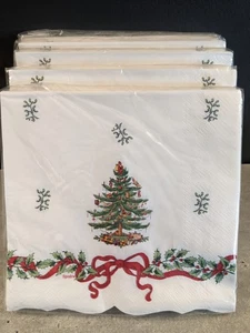 new SPODE RIBBON & TREE Lunch Guest Paper Napkins (5) Packages 100 Total 3-Ply - Picture 1 of 3