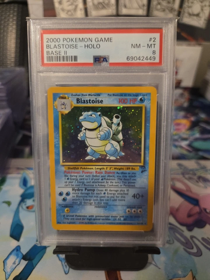 Base Set 2 Blastoise Holo PSA 8 - Image 1 of 2
