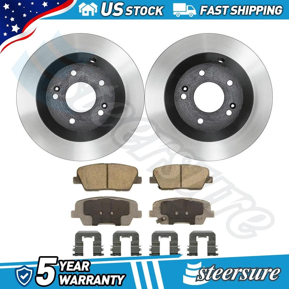 Juego de pastillas de freno de disco trasero rotor de freno de disco para Hyundai Santa Fe XL 2013-2014 Foto 1 de 4