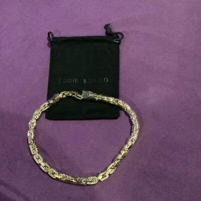 Collar Eddie Borgo Supra Eslabón Collar Rachel Zoe Caja Estilo Cadena Oro $350 Foto 1 de 3