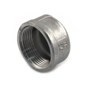 STAINLESS STEEL 316 ROUND CAP BSP 150lbs - Picture 1 of 1