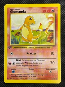Pokémon TCG: Charmander 46/102 Glumanda 1ST Edition GERMAN 1999 Vintage - Picture 1 of 1