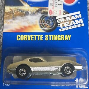Hot Wheels Corvette Stingray #192 Blue Card Gleam Team Edition Vintage 1991