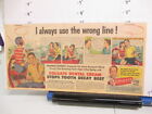 newspaper ad 1951 COLGATE toothpaste dental cream comic,fishing boat LINE