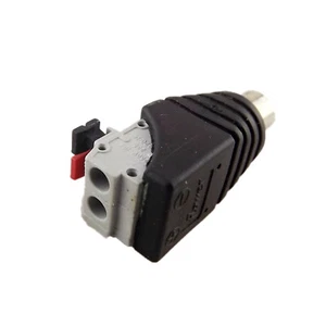 1x RCA Female Push-in Type Spring Screwless Terminal Quick Connector CCTV Camera - Picture 1 of 6