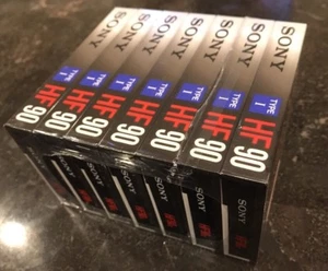 7 PACK NEW SONY 135m 90 HF TYPE 1 NORMAL BIAS CASSETTE TAPE - Picture 1 of 9