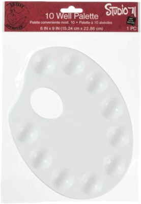 Darice 97786 10 Well Oblong Shape Artist Palette - image 1 of 2