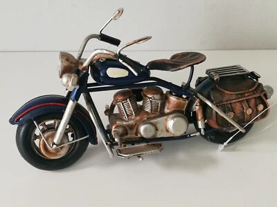 Vintage Handmade Iron Motorcycle Model Rustic Metal Art Motorbike Sculpture Gift - Image 1 of 4