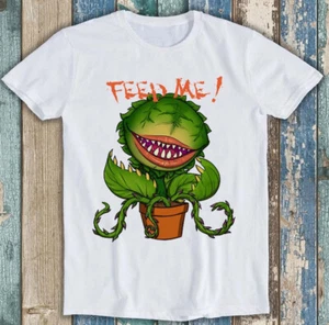 Feed Me Audrey II Seymours Little Shop Of Horrors Gift Tee Black T Shirt M1850 - Picture 1 of 2