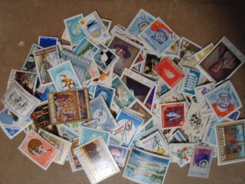 Collection lot 160 different large stamps of Romania - packet C Cover