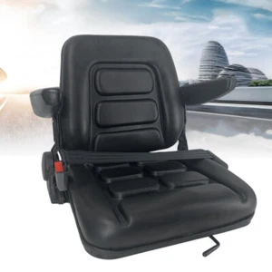 Universal Tractor Seat Suspension F/Forklift Mower Digger +Armrest+Safty Belt - Picture 1 of 15