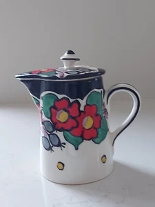 Ditmar Urbach Lidded Jug Czech Pottery Pitcher Hand Painted Floral Design - Picture 1 of 19
