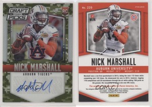 2015 Panini Prizm Collegiate Draft Picks Camo /99 Nick Marshall Rookie Auto RC