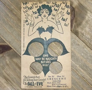 Vintage 1929 The Fall of Eve Talking Movie Advertisement Crescent Theater NJ - Picture 1 of 8