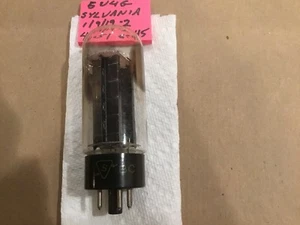 Sylvania 5U4G Used Tested Green Letter Black Plates Side Getters - Picture 1 of 4