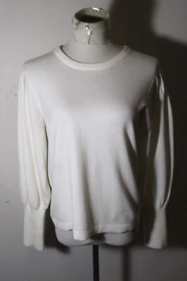 Белый свитер MAGASCHONI с длинным расклешенным рукавом размер M - Изображение 1 из 4