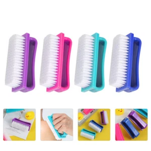 4 Pcs Nail Brush Brushes Salon Home Use Cleaning Durable Manicure - Imagen 1 de 12
