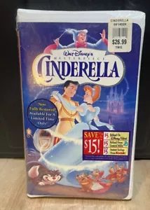 Sealed Cinderella (VHS Tape, 1995, Walt Disney Home Entertainment) Rare 💎New - Picture 1 of 11