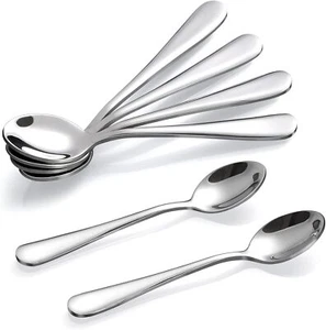 6-Piece Demitasse Espresso Spoons, 4 Inches Stainless Steel Mini Coffee Spoons - Picture 1 of 3