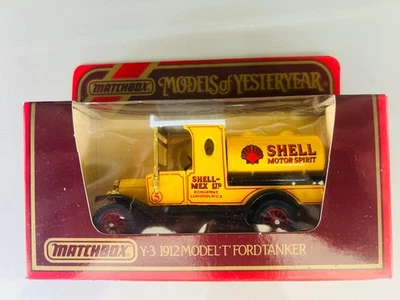 Modelos Matchbox de antaño - Y-3 1912 Modelo T Ford Tanker Shell Motor Spirit Foto 1 de 4