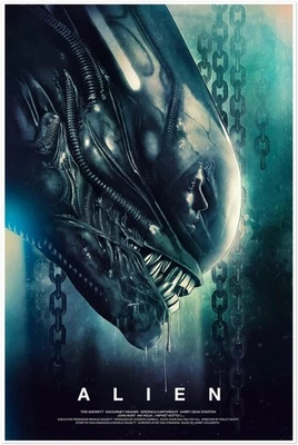 KORE ART STUDIOS ALIEN 1979 RIDLEY SCOTT H.R. GIGER XENOMORPH CLASSIC SCI-FI HORROR POSTER